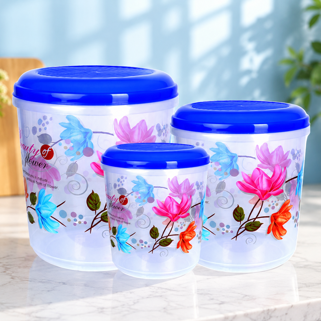 Storage-[5+8+10] 3Pc Set Clear Print